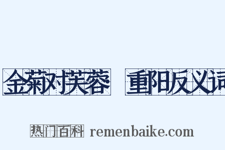 金菊对芙蓉·重阳反义词是什么意思的图片